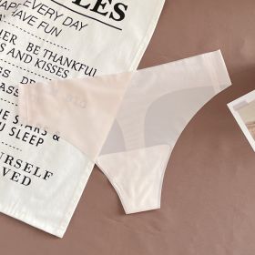 Mask Underwear Female Thin Section Traceless Ice Silk T-back (Option: Light Flesh Color-L)