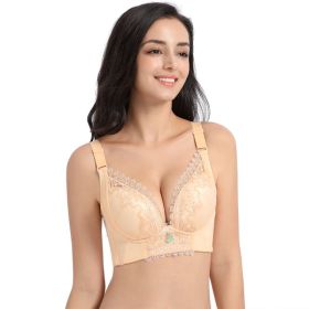 Big Cup Thin Adjustable Wireless Underwear For Women (Option: Skin Color-34OR75D)