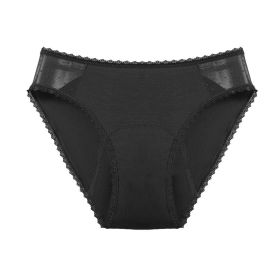 Women's Washable Underwear For Menstrual Period Protection (Option: Black-XL)