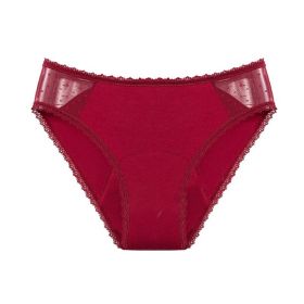 Women's Washable Underwear For Menstrual Period Protection (Option: Red-XL)