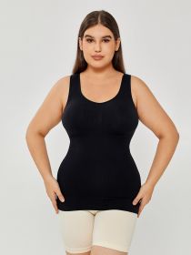 Women's Stretch Cotton Cami With Built-in Shelf Bra (Option: S-Black)