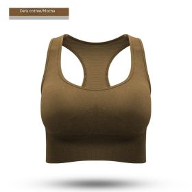 Women Sports Yoga Workout Bra (Option: Dark Coffee-M)
