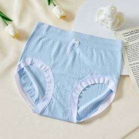 High Waist Bow Traceless Lace Briefs (Option: 6628 Indigo-Standard Size)
