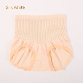 High Waist Bow Traceless Lace Briefs (Option: 6636 Silk White-Plus Size)