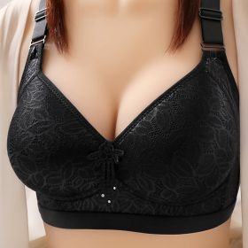 Large Size Thin Wireless Comfortable Breathable Women (Option: 36or80-Black)