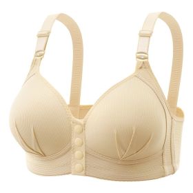 Large Size Front Button Underwear Nursing Without Steel Ring Push Up (Option: 38or85-Skin Color)
