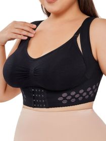 Energy Chip Chest Brace Up For Women Posture Corrector Shapewear Vest (Option: XL-Black)
