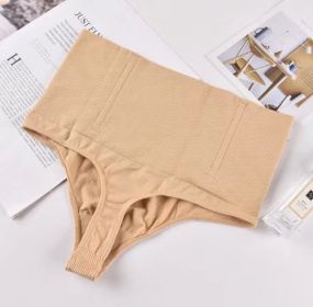 Belly Contracting Underwear Women's Strong Lower Belly Contraction (Option: Skin Color-S-Steelless bone)