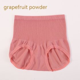 High Waist Bow Traceless Lace Briefs (Option: 6636 Grapefruit Pink-Plus Size)