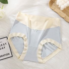 Modal High Waist Seamless Underwear Women's Cream (Option: Sky Blue-XL)