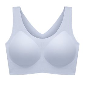 Cloud Seamless Underwear Women's Size (Option: Mist Blue-Plus Size)