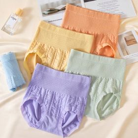High Waist Bow Traceless Lace Briefs (Option: 6707 Seven Pieces-Plus Size)