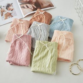High Waist Bow Traceless Lace Briefs (Option: 421 Seven Bags-Plus Size)