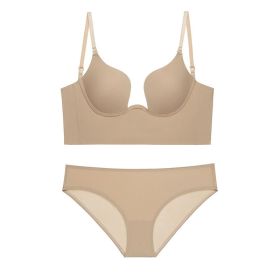 Back Beauty Non-trace Bra Suit (Option: Flesh Colored Suit-85B)