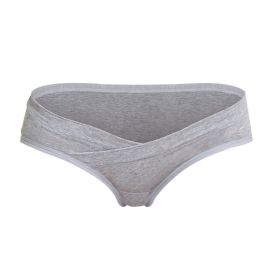 Breathable Pregnant Women During Pregnancy Low Waist Panties (Option: Gray-XL)