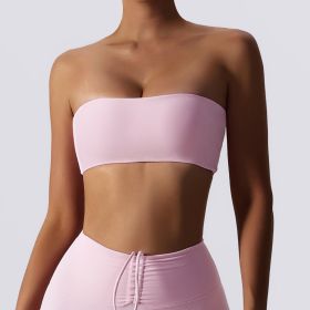 Base Workout Top Skinny Yoga Clothes (Option: Cherry Blossom Powder-XL)