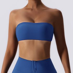 Base Workout Top Skinny Yoga Clothes (Option: Night Sky Blue-XL)