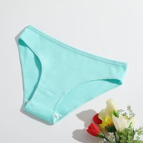 Women's Cotton Plus Size Sports Seamless Briefs (Option: Light Green-S)