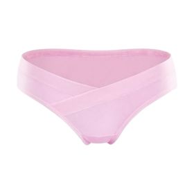 Breathable Pregnant Women During Pregnancy Low Waist Panties (Option: Pink-XXXL)