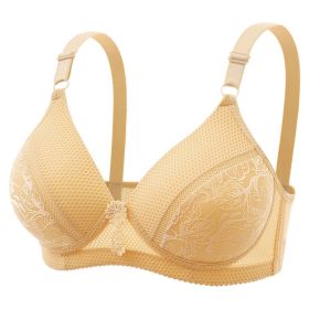 Women's Steel Wire Mesh Medium Cup Plus Size Push Up Underwear (Option: Skin Color-40 90B)