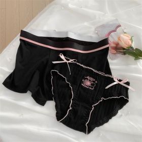 Black Triangle Flat Couple Underwear (Option: Cloud-Female M Male 3XL)