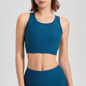 Fashion Fitness Yoga Wear Vest (Option: Mineral Blue-L)